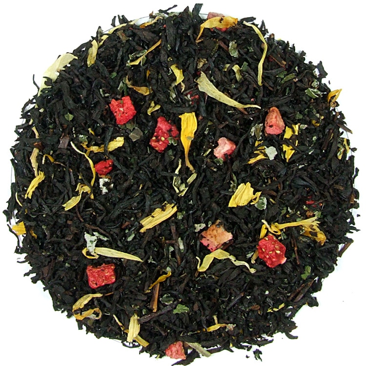Herbata biała Truskawkowo-Śmietankowa (liść maliny, truskawka, słonecznik)